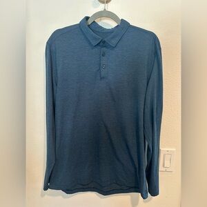 Lululemon Men's Blue Tech Polo Shirt